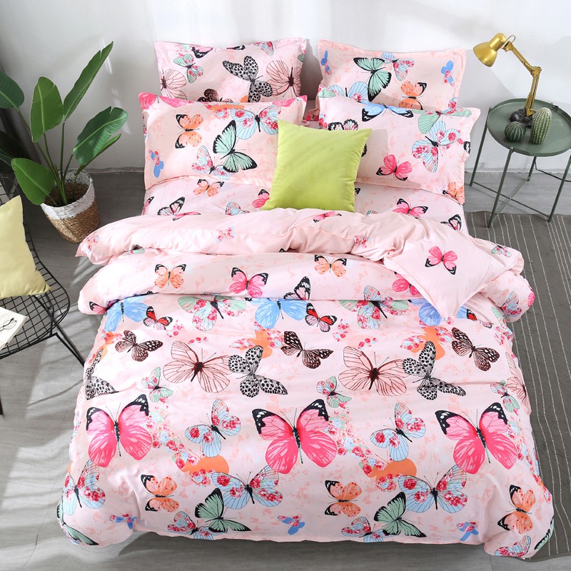 Colorful Butterfly Duvet Cover Bed Linen Online Cheap Sheet