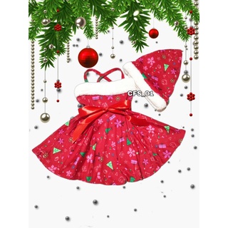 Onhand Cute Baby Girls Santa Dress Christmas Dress 0-6years Old #6