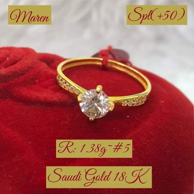 18K Saudi Gold Engagement Ring Shopee Philippines