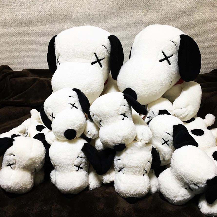 kaws black plush