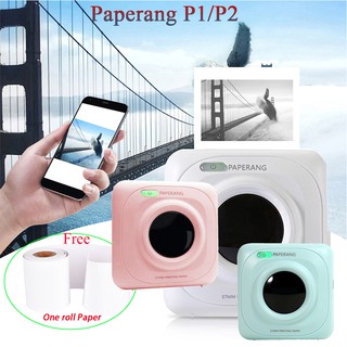 Paperang P1 P2 Portable Phone Wireless Connection Paper Printer Photo Label Memo Instant Printer with Free One roll Paper
