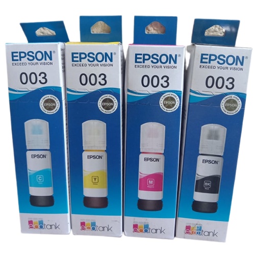 65ml Epson 003 Ink Black Cyan Magenta Yellow For L1110l3100l3101l3110l3150l5190 Printer 4543