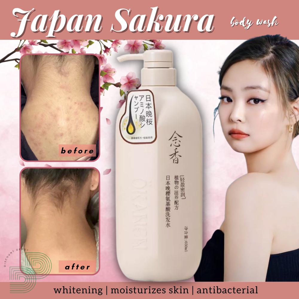 Original Japan Okanen Sakura Body Wash Care Set Fresh Evening Sakura