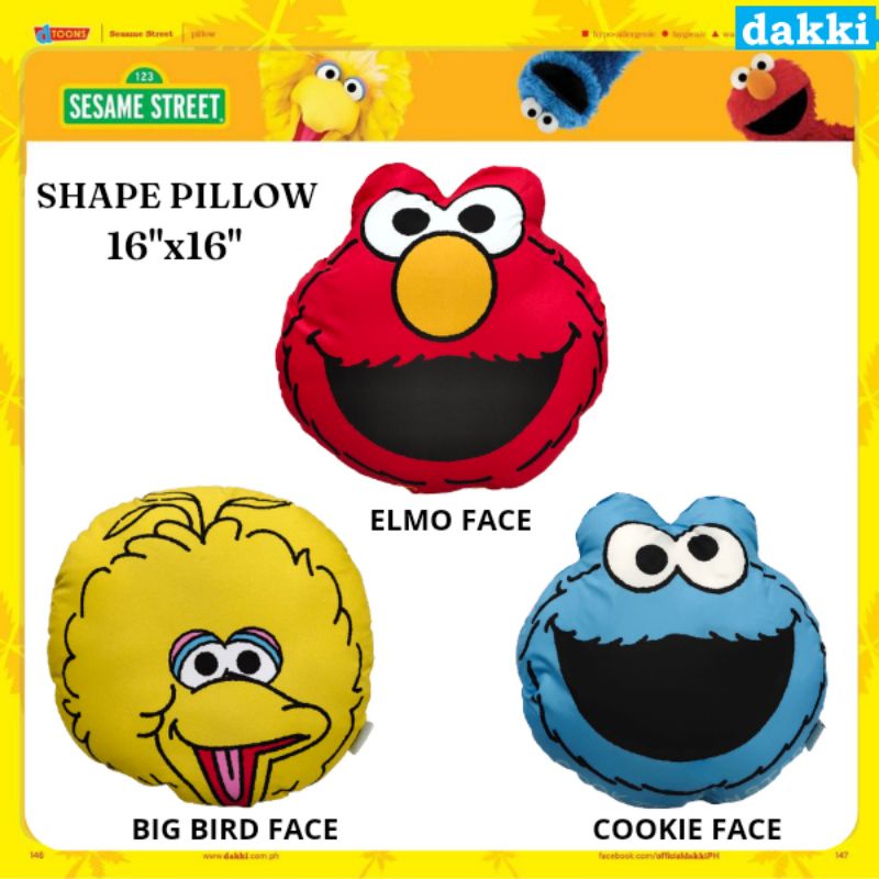 DAKKI Sesame Street Shape Pillow 16