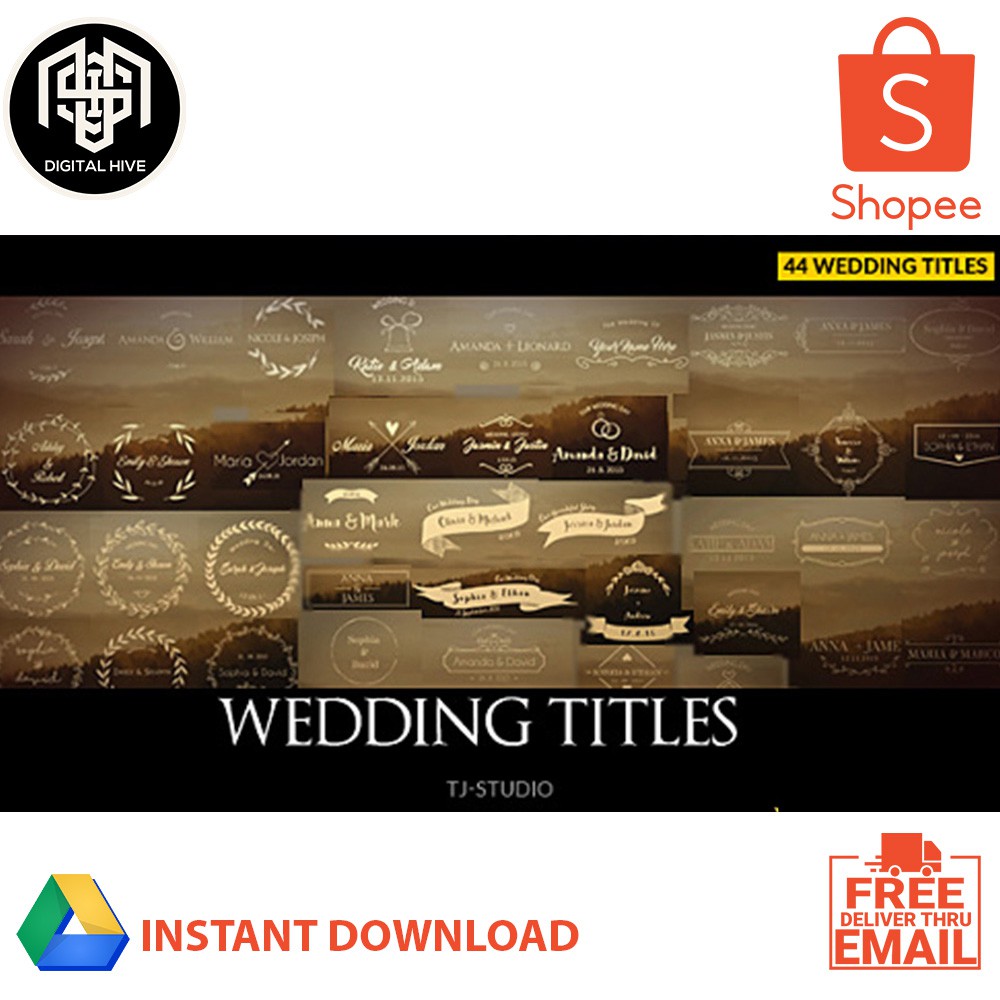 44 Wedding Titles for Premiere Pro | Shopee Philippines