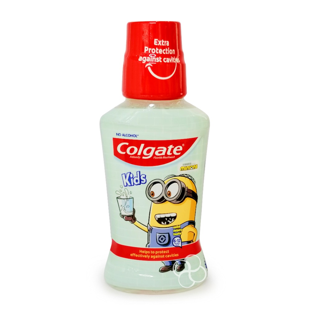 Colgate Kids Minions Mouthwash 250ml No Alcohol Mild Minty Taste