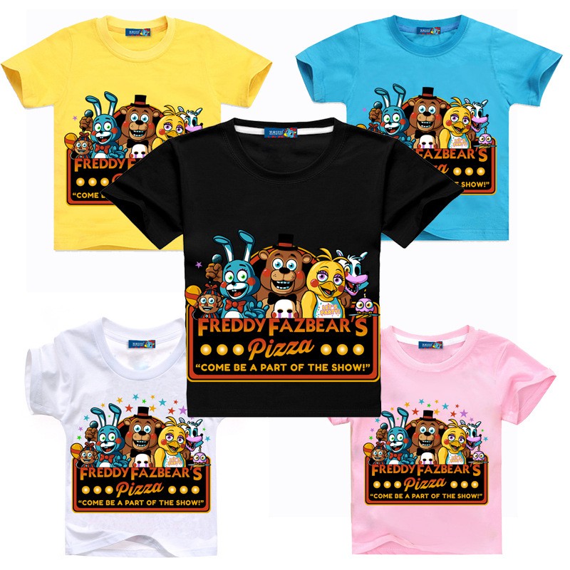 Kids Boys Five Nights At Freddy S Fnaf Short Sleeve T Shirt - cotton minecraft cartoon roblox childrens clothing casual our world boys girls five nights at