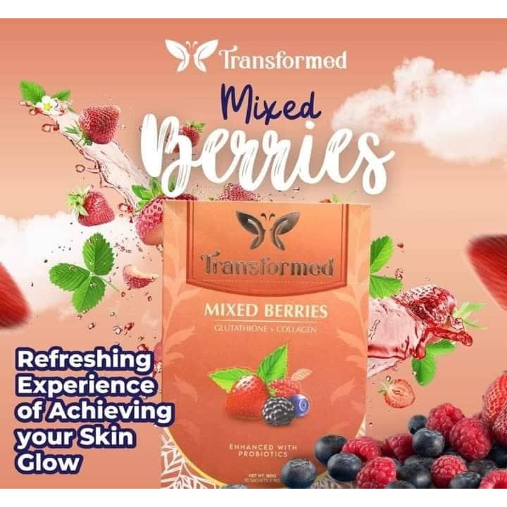 Transformed Mixed Berries GLUTATHIONE+COLLAGEN (1box=10pcs) Shopee