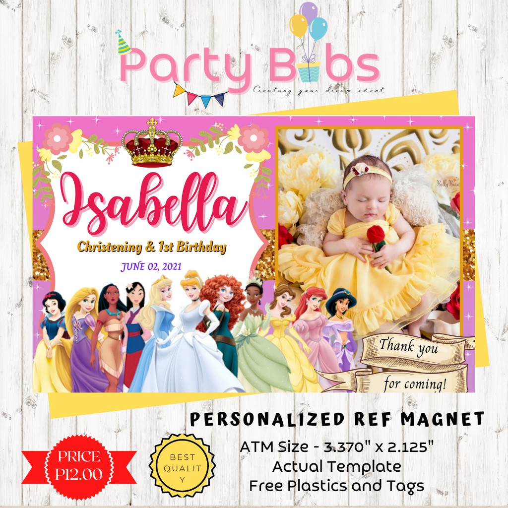 Disney Princesses Souvenirs/Giveaways Ref Customized 10PCS