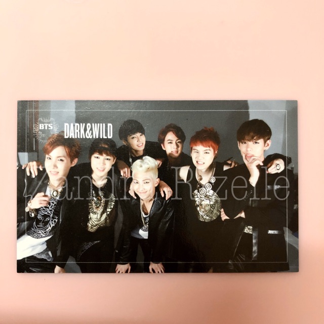 Rare Official Bts Dark And Wild Group Photocard Shopee Philippines