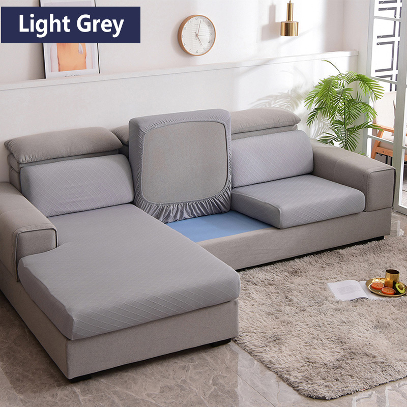 1PCS Solid Color Sofa Seat Cushion Cover For Pets Kids Elastic Cover Funiture Protector Washable Removable Couch Slipcover