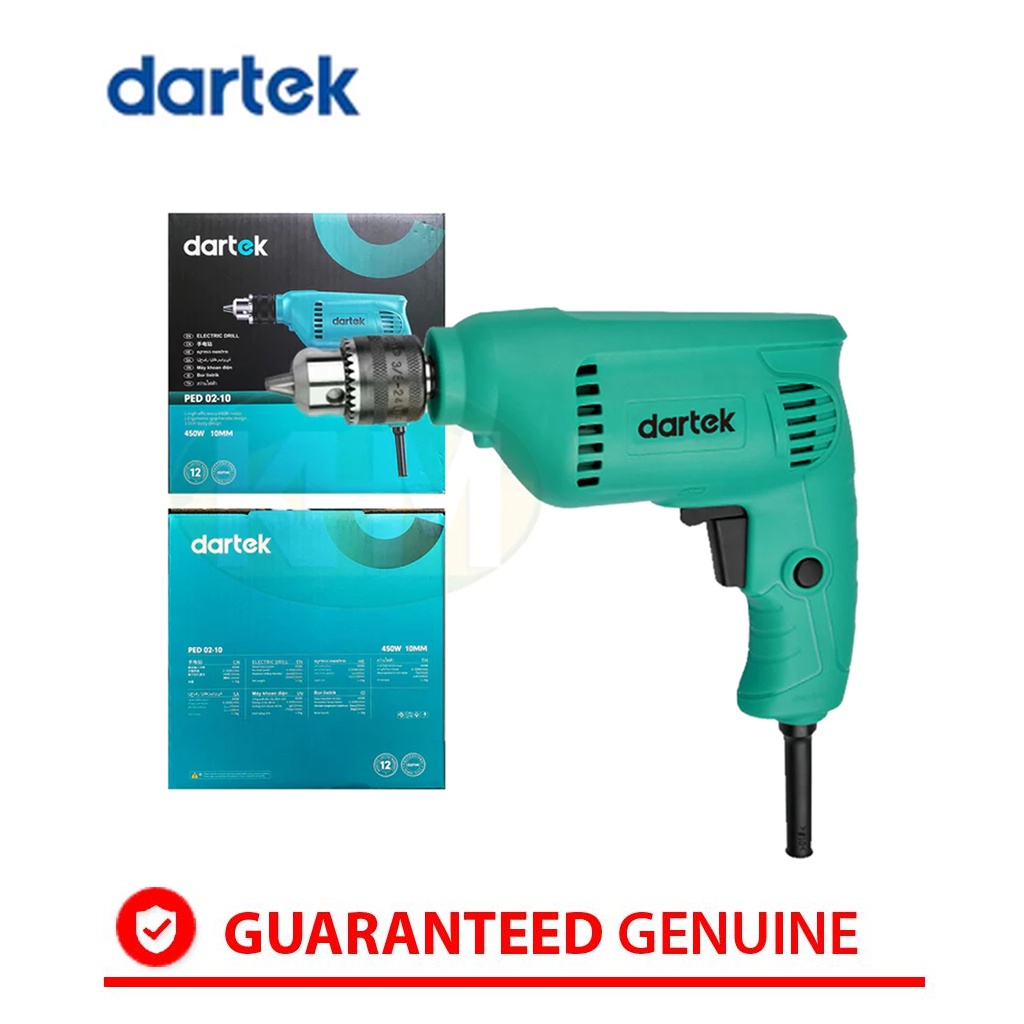 Dartek PED 0210 Hand Drill 450W 10mm •khm megatools• Shopee Philippines