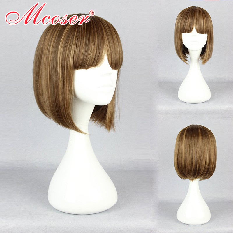 Mcoser Anime Wig Japanese Super Cute Lolita Wig Daily Cute Short Hair Cos Wi