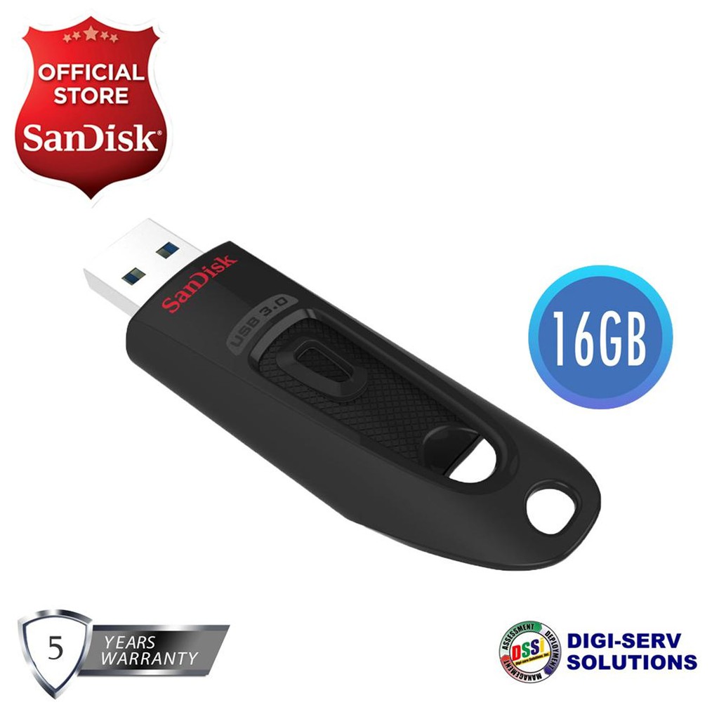 Pack of 5 SanDisk Cruzer Ultra 16GB USB 3.0 Flash Drive SDCZ48-016G-U46 up to 100MB/s 