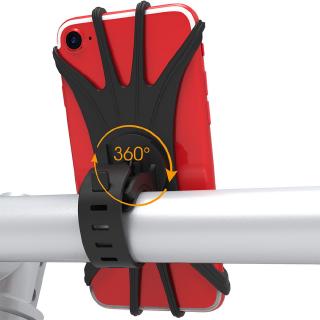 [Ready Stock] 360 degree rotation Universal bicycle mobile phone bracket adjustable silica gel handle bracket