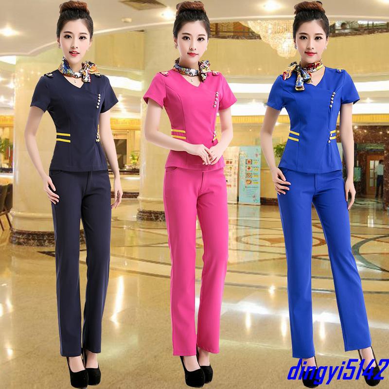 Wr Hotel Front Desk Overalls Summer Overalls Women Uniform