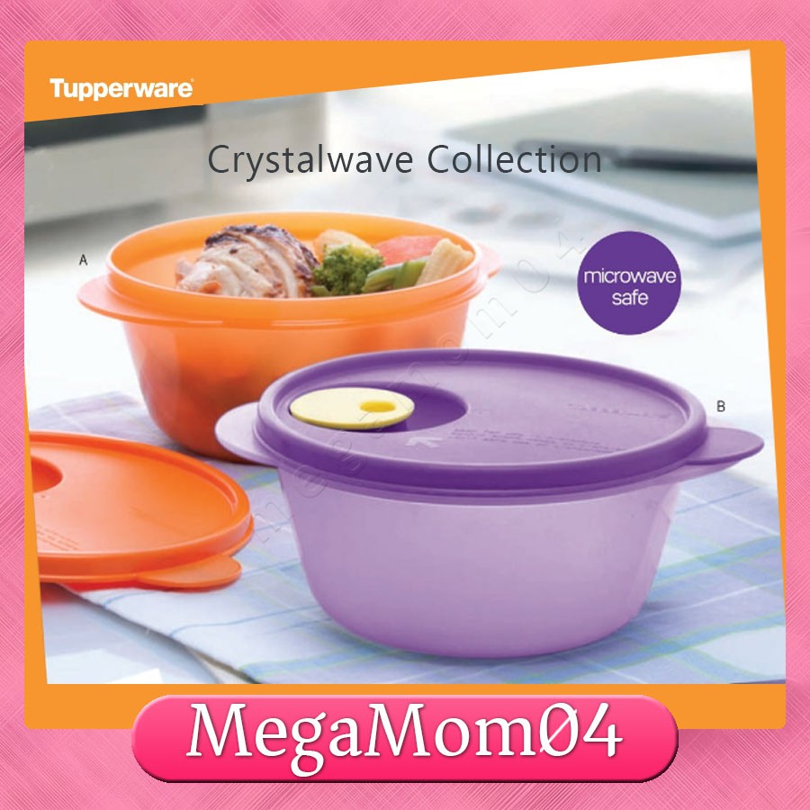 800ml Crystalwave Round Microwave Safe Tupperware Food storage Food container Reheatable Lunch