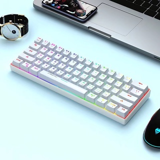 Wireless Mechanical Gaming Keyboard RGB Backlit 61-key 3 Modes 2.4G USB / Bluetooth / Wired
