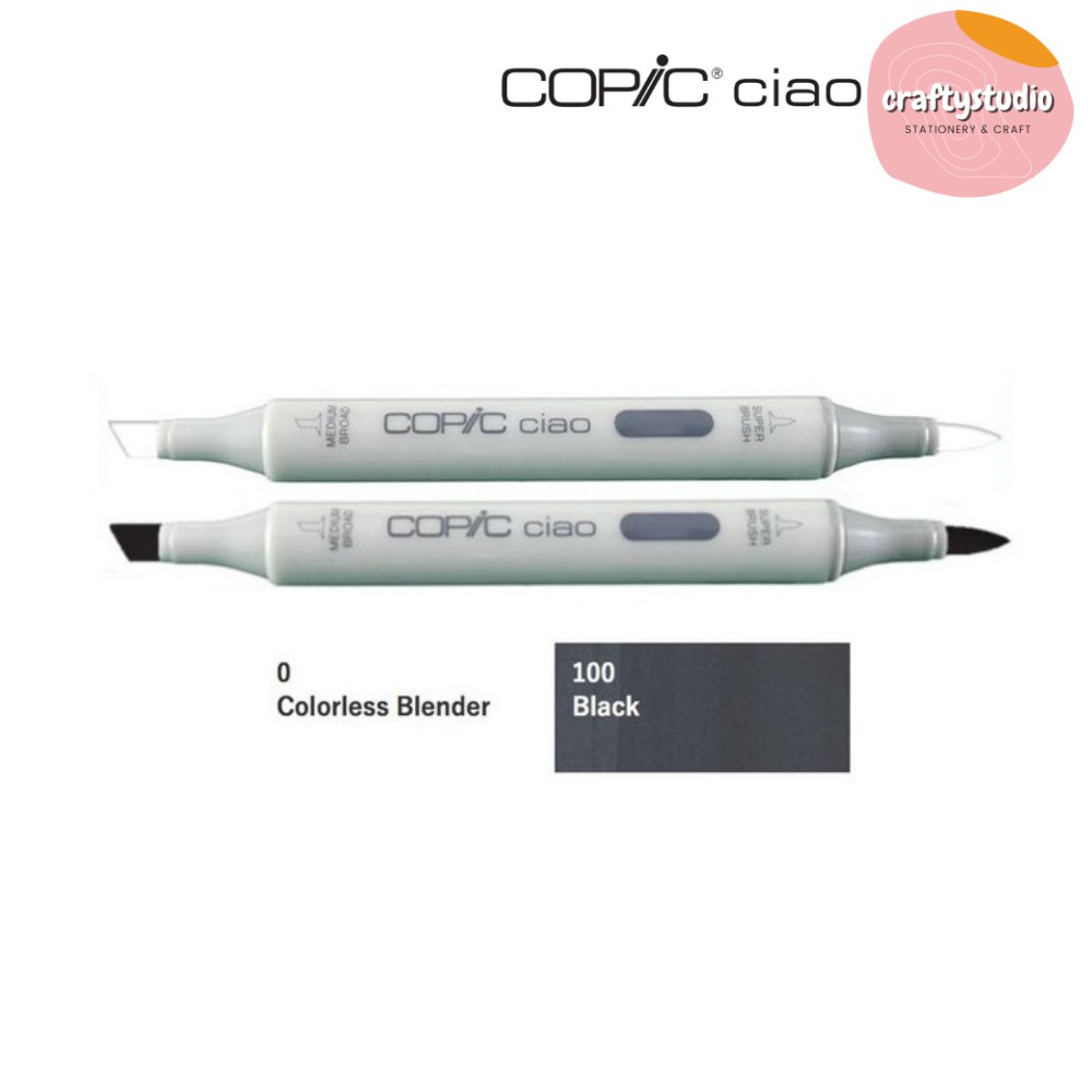Copic Ciao Marker Pen BLACK/COLOURLESS BLENDER, Drawing Marker Pen ...