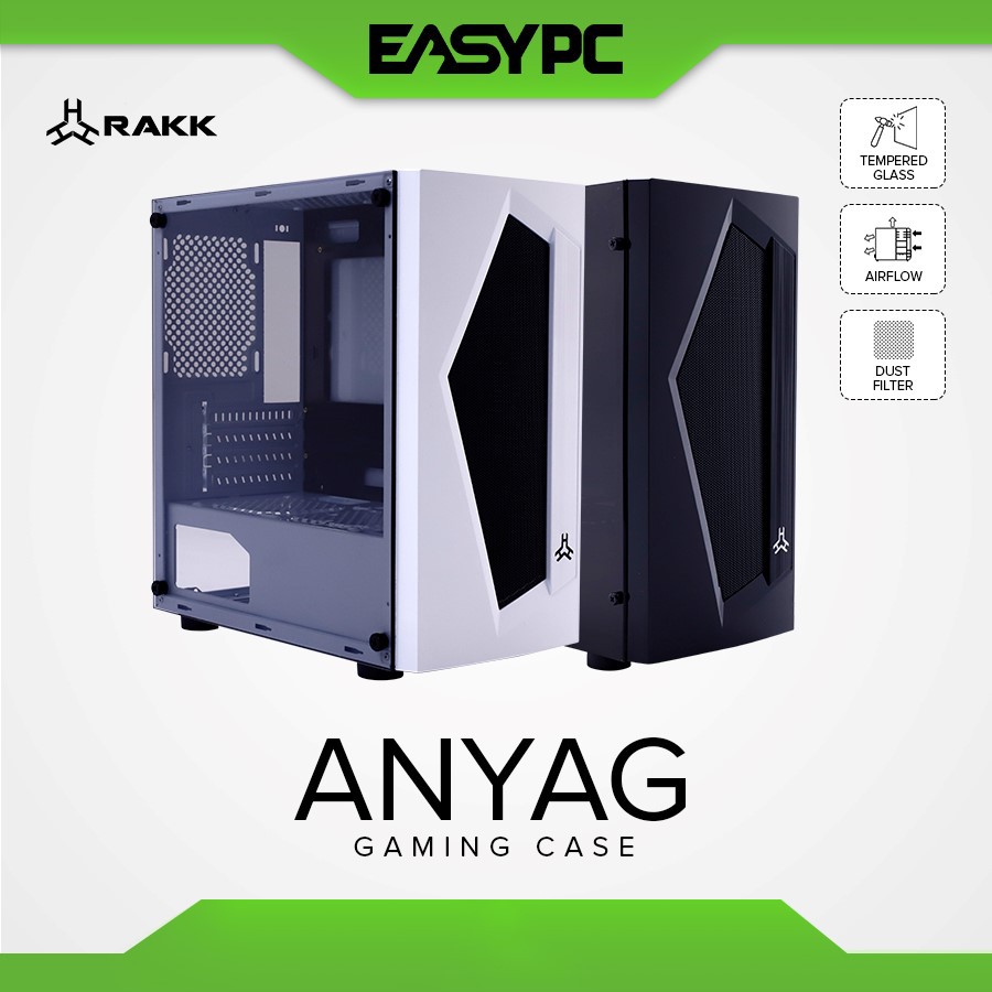 Easypc rakk anyag gaming pc case ryzen or intel desktop pc casing