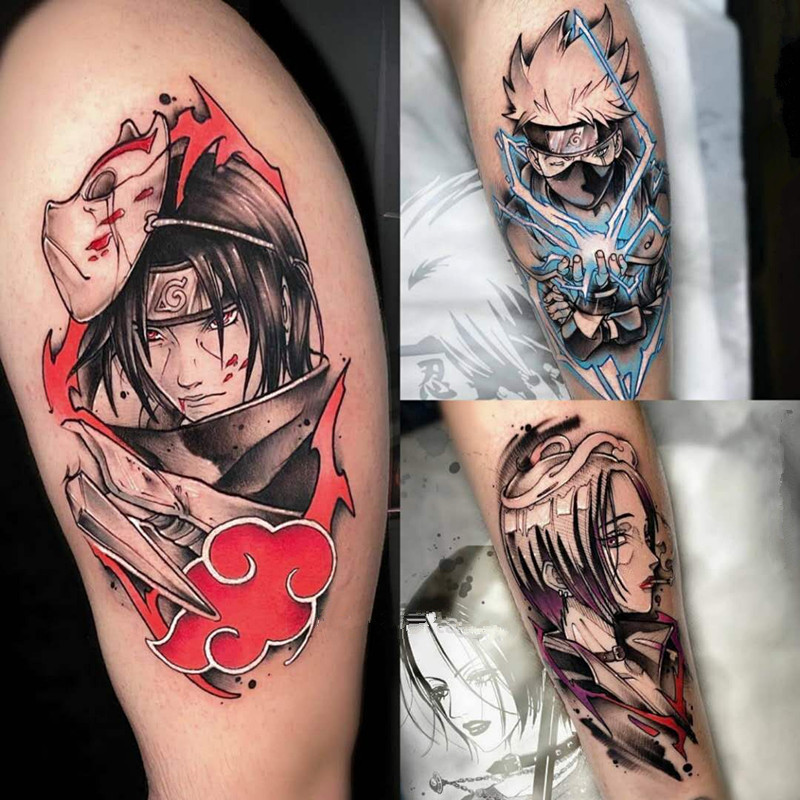 Sheets Naruto Tattoo Stickers Anime Style Temporary Tattoo Stickers Waterproof Long Lasting Fake Shopee Philippines