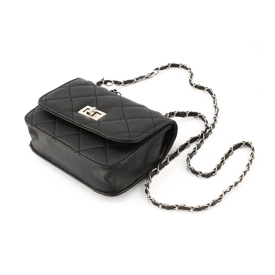 black purse crossbody leather