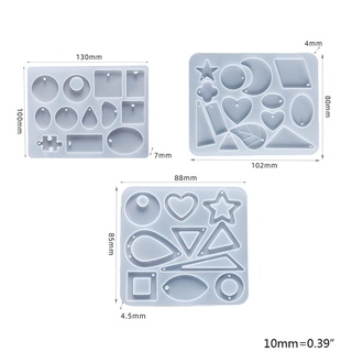 HAP  1 Set Crystal Epoxy Resin Mold Earrings Pendant Silicone Mould DIY Crafts Jewelry Casting Making Tool Kit #2