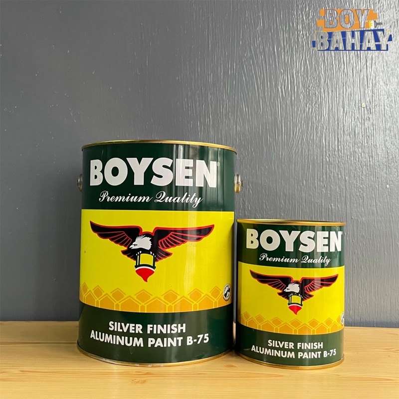 Boysen Silver Finish Aluminum Paint B75 Liter Size Shopee Philippines