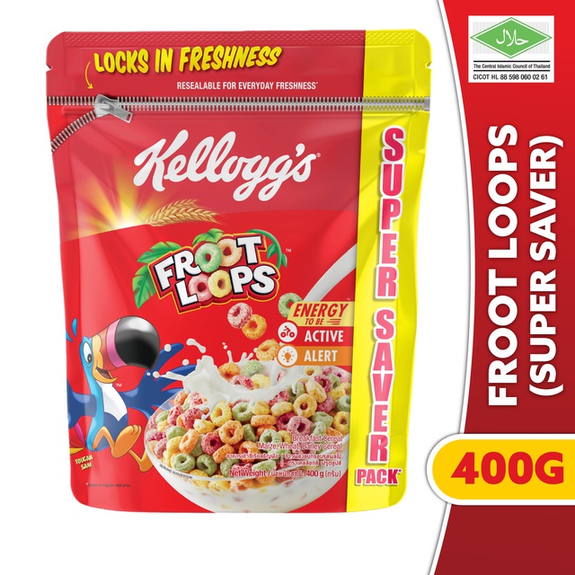 Kellogg's Froot Loops Cereal 400g Super Save Resealable Pack | Shopee ...