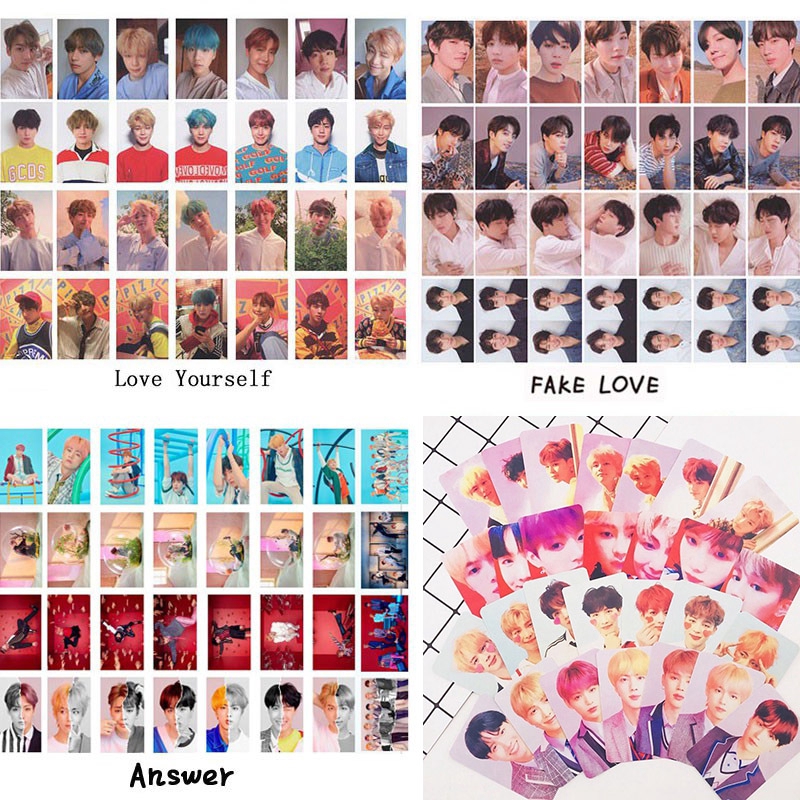 28pcs Bts Fake Love Love Yourself Answer Poster Photo Card Shopee Philippines