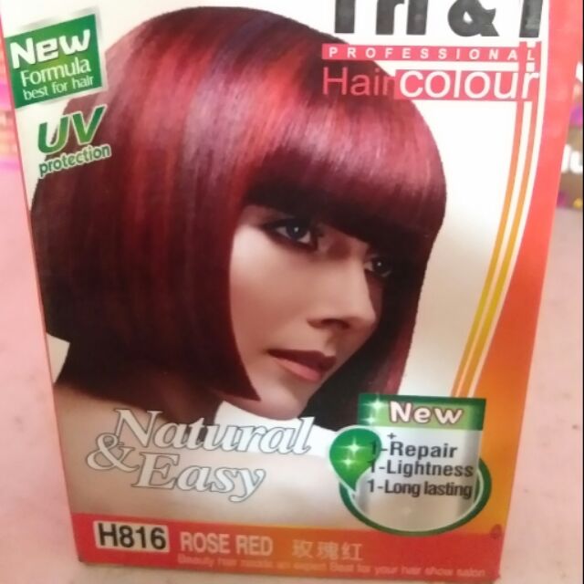 Rose Red Hair Color Permanent Shopee Philippines