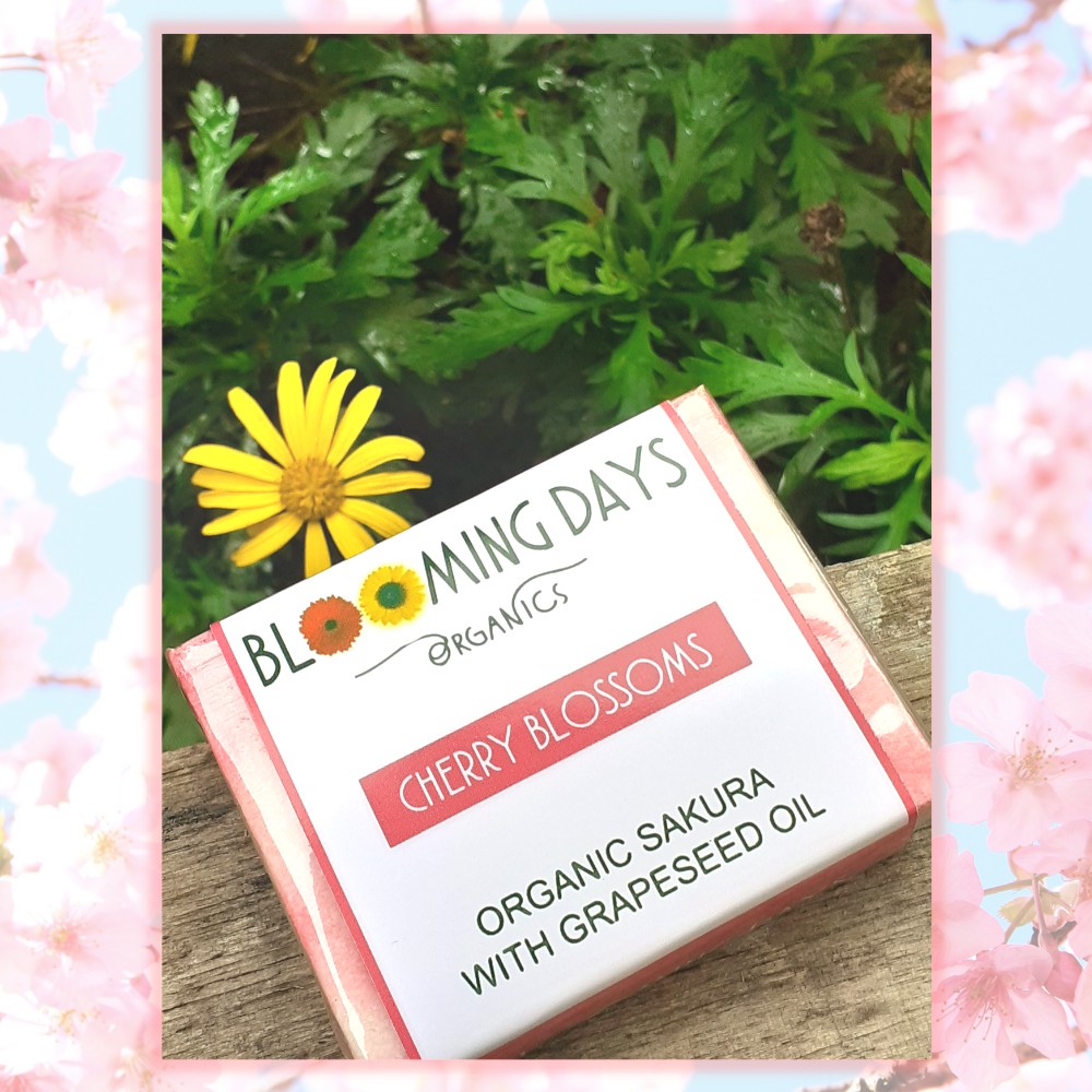 Blooming Days Organics Cherry Blossoms, Organic Sakura with Grapeseed Oil (130grams)