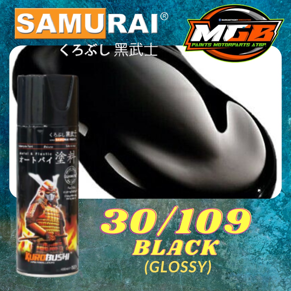 SAMURAI SPRAY PAINT 30/109 BLACK / 400ml Shopee Philippines