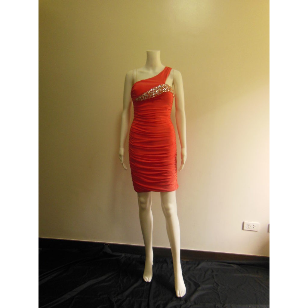 coral orange color dress