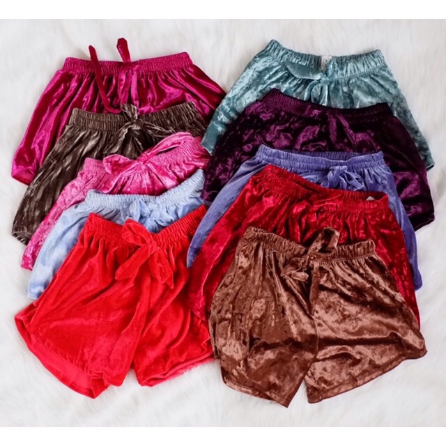 cheap velvet shorts