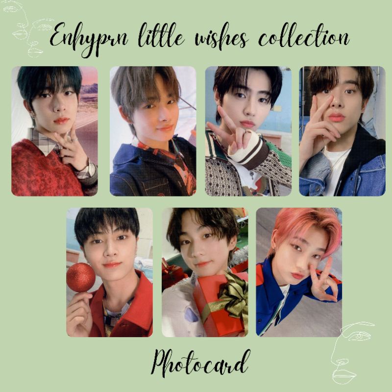 ENHYPEN little wishes photocard, polaroid, and photo strip sets ...