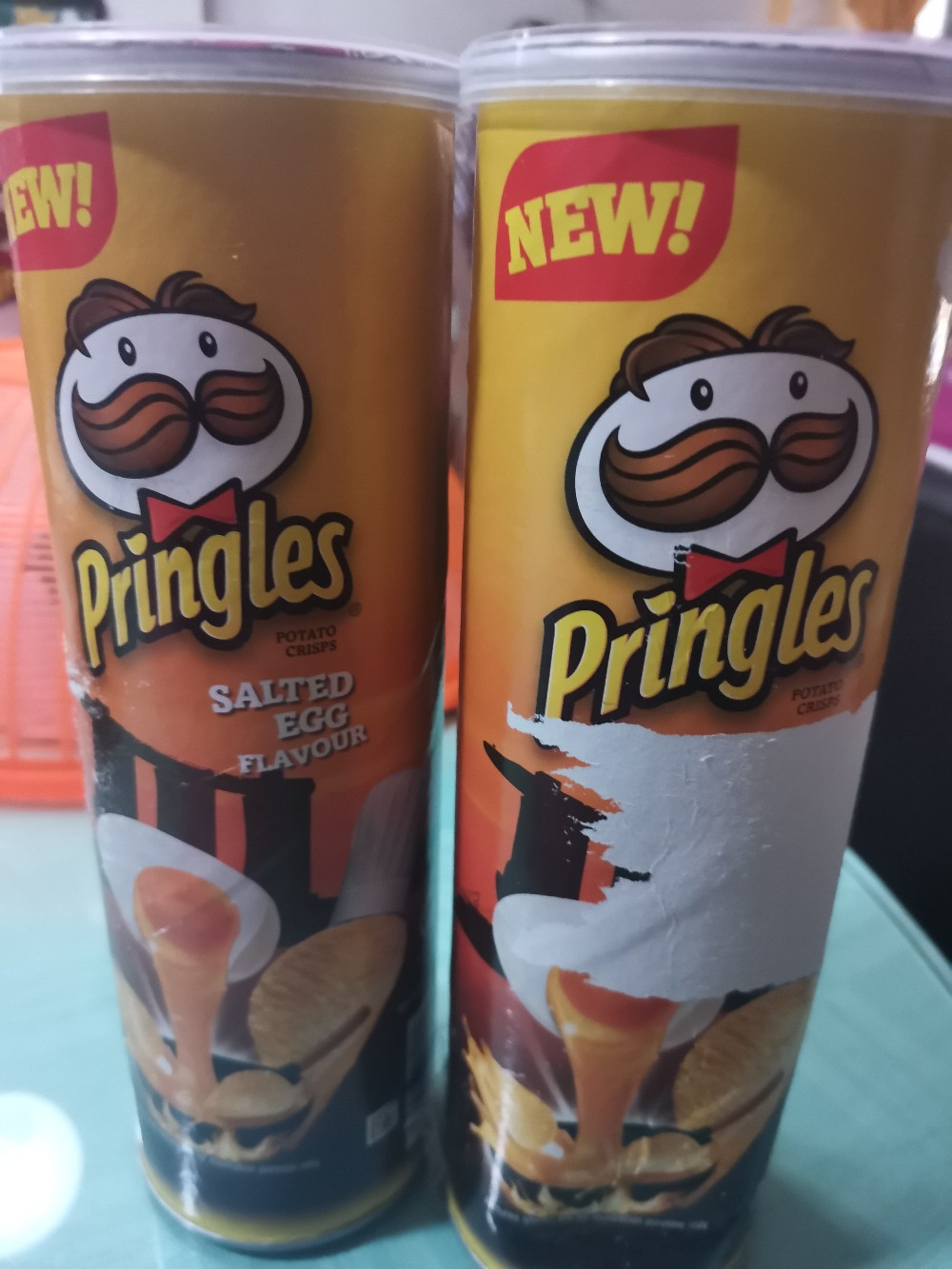 Pringles potato crisps Salted egg Flavor 107g | Shopee Philippines