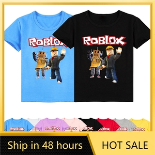 Boys T Shirt Children S Clothing Roblox Cartoon Print Short Sleeve T Shirt Y 006 Shopee Philippines - fox t shirt roblox