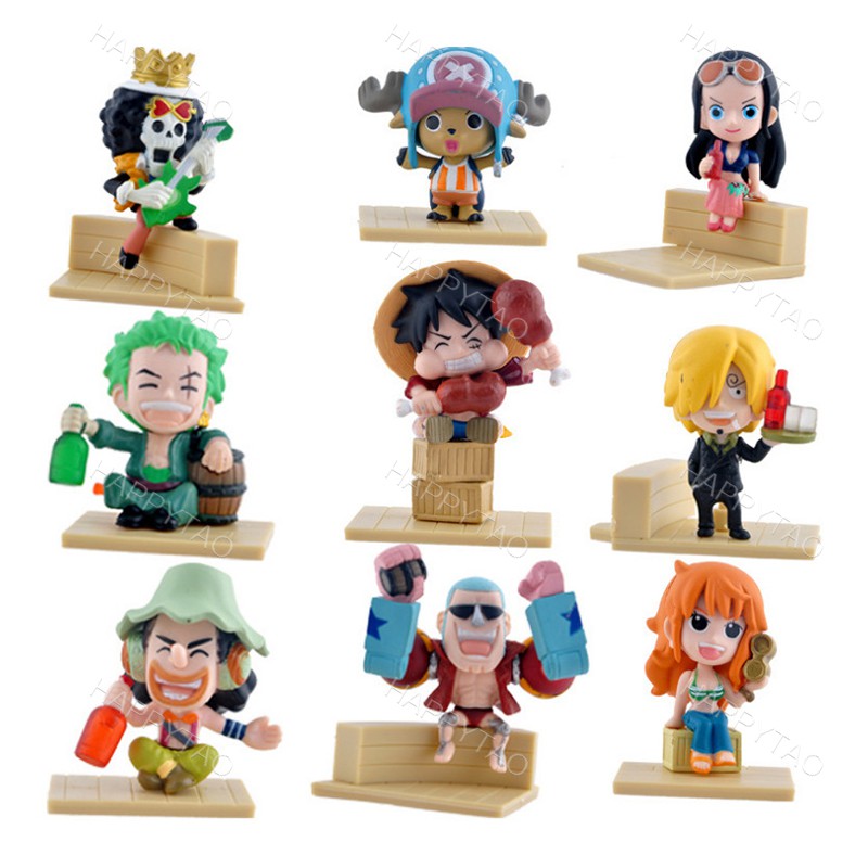 On One Piece Action Figure Set Of 9 Luffy Toys Doll Shopee Philippines