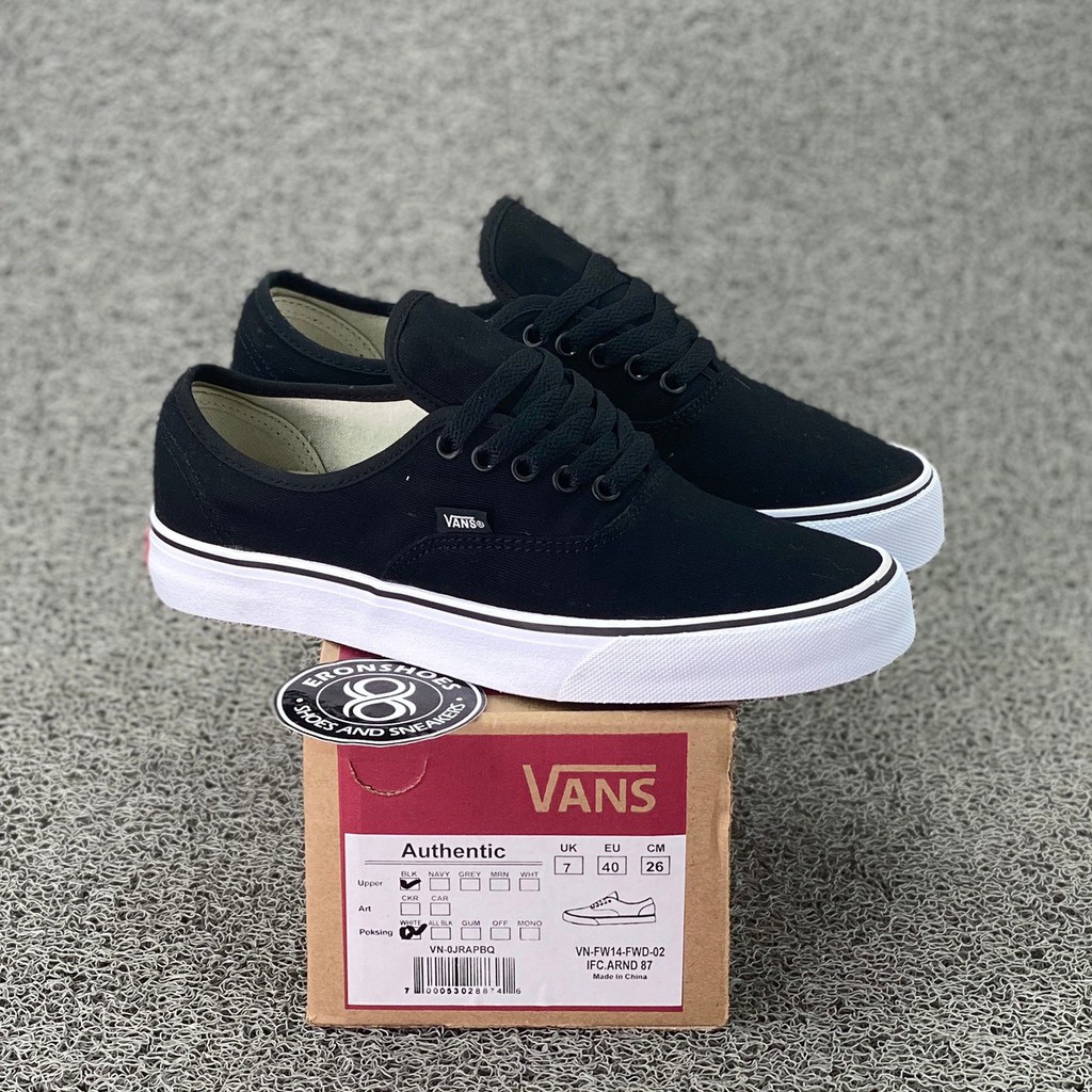 vans authentic black dope