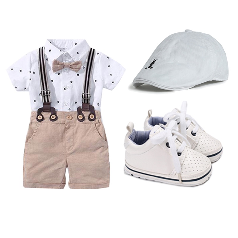 White Christening Clothes for Baby Boy Set Formal Baptismal Dress 0