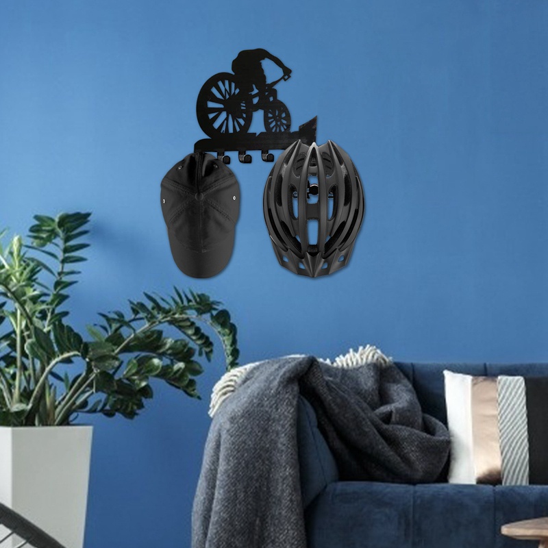 Mountain Bike Gear Rack Metal Wall Decor Mountain Biking Wall Art