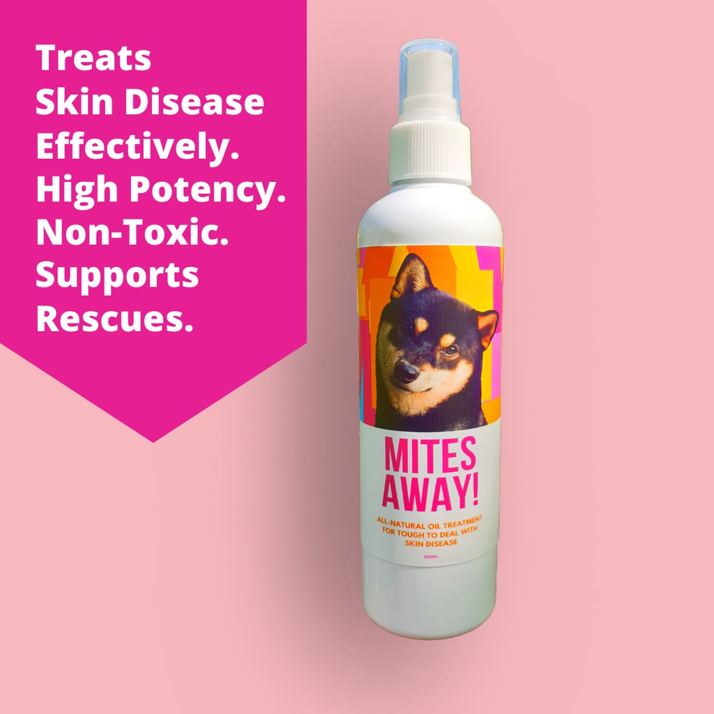 MITES AWAY! AllNatural Oil Treatment for Skin Disease for Dogs and