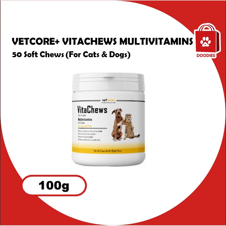 Vetcore+ VitaChews Multivitamins for Cats & Dogs 100g Shopee Philippines