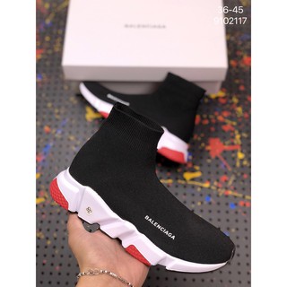 Balenciaga Synthetic Metallic Speed Glitter Knitted Sneakers
