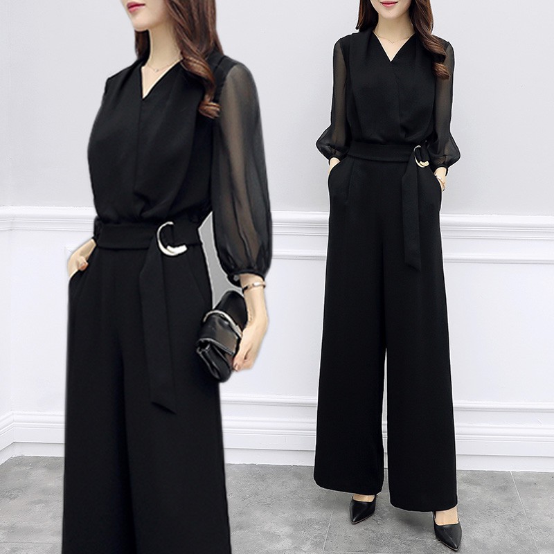 white chiffon jumpsuit womens