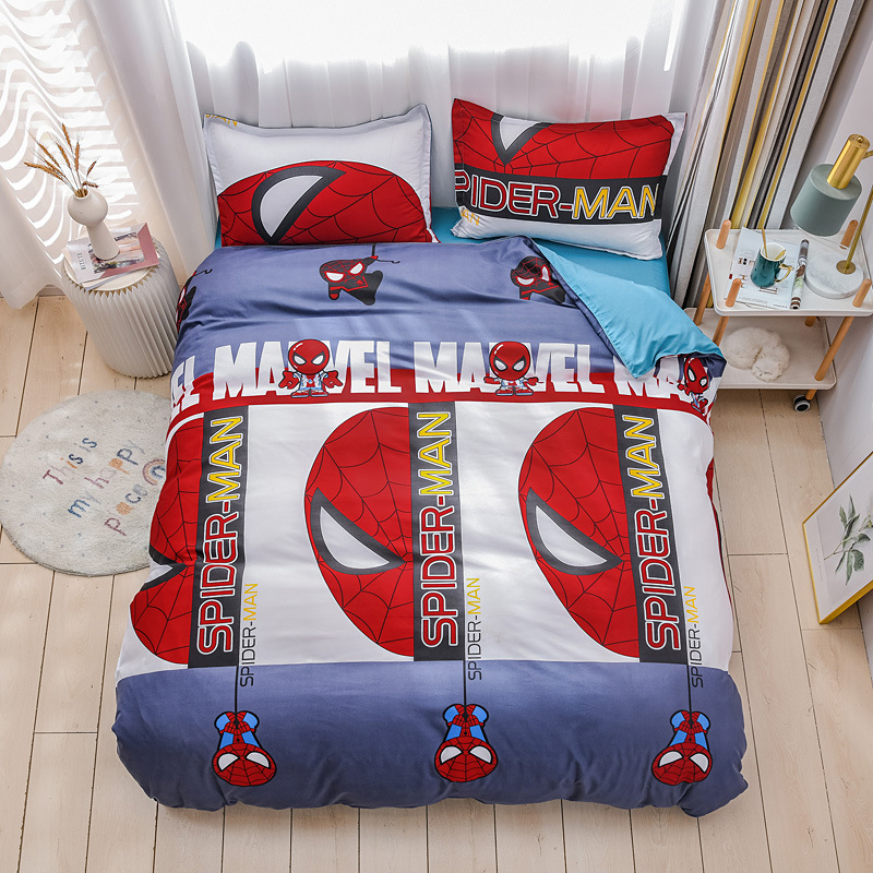 Spiderman 4pcs/Set Bedding Set Cartoon Character Quilt Comforter Duvet
