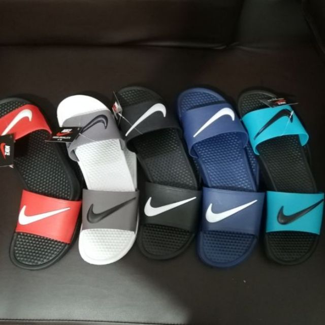 nike slides men blue