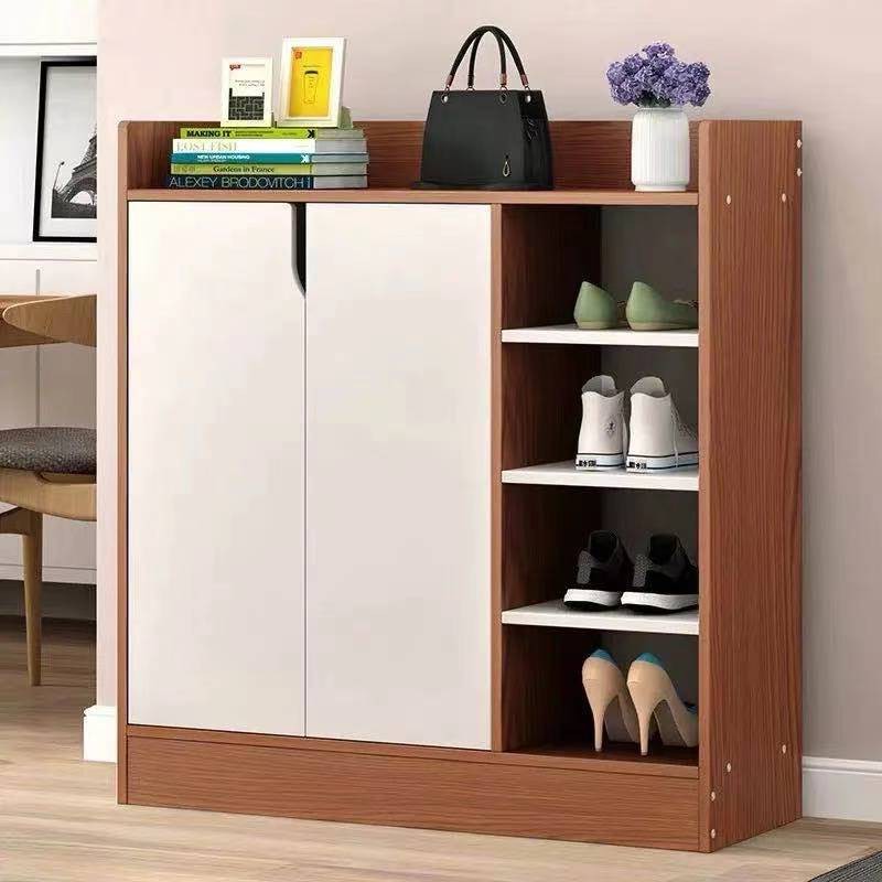 Chloe Wood Shoes With Door Shoes Entryway Shelves