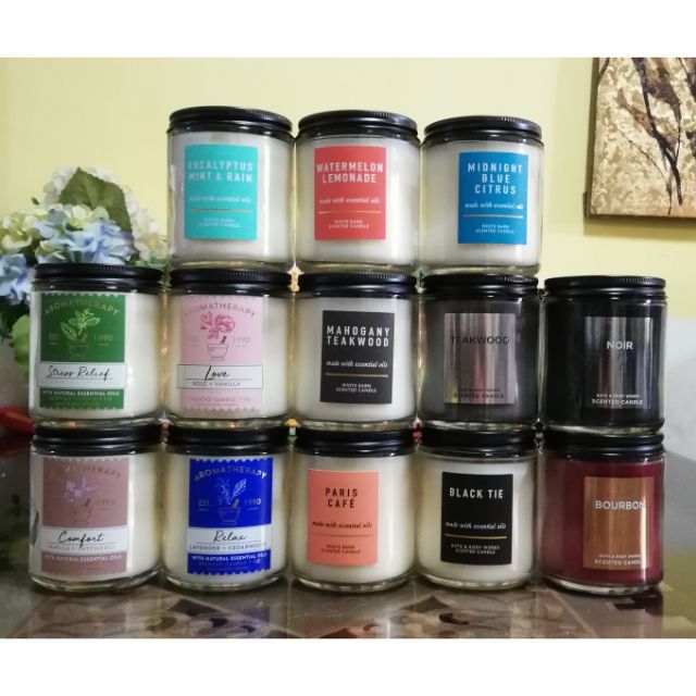 Bath And Body Works And White Barn Single Wick Scented Candles